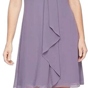 SLNY Icy Orchid Dress NWT Plus Size 20W Chiffon Overlay Formal